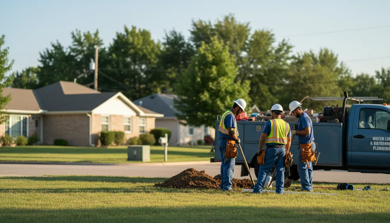 Residential water line and bathroom plumbing service in Cleveland, WI